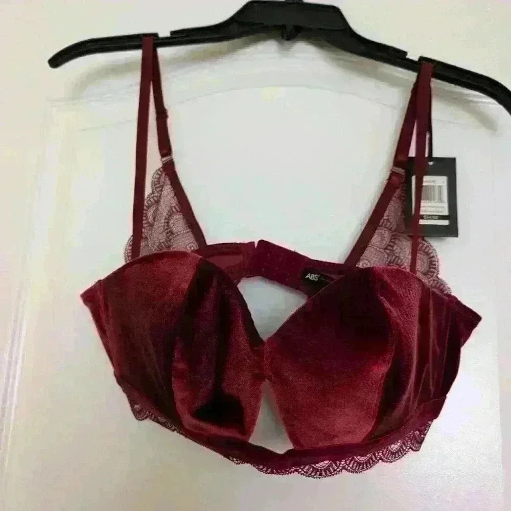 Abs Gatsby velvet bralette  bnwt size L